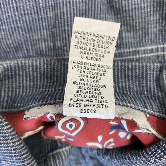 Sag Harbor Sports Jacket Blazer Womens 6P Railroad Blue Flip Cuff Utility - Picture 13 of 16